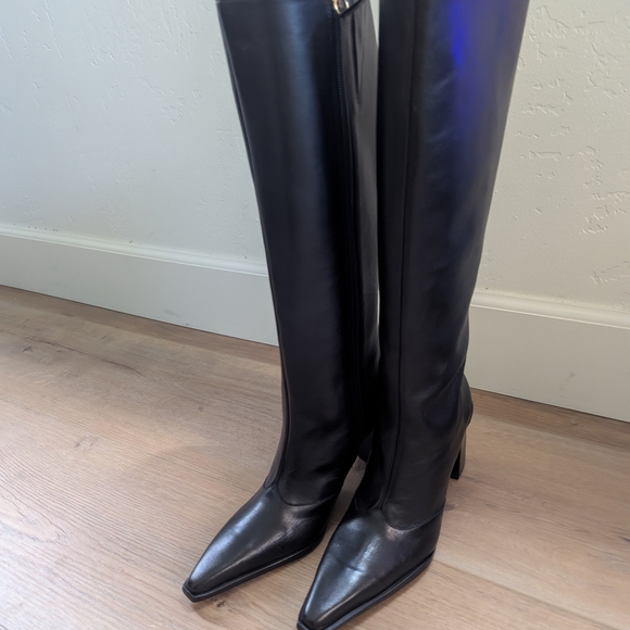 Schutz Black Knee-High Boots - Picture 3 of 5